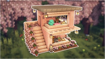 How to Build a Cosy Cherry Blossom House in Minecraft! [Tutorial]