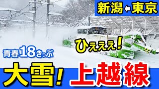 格安【新潟←東京】大雪の上越線を普通列車で行ったら大変なことに【青春18きっぷ】