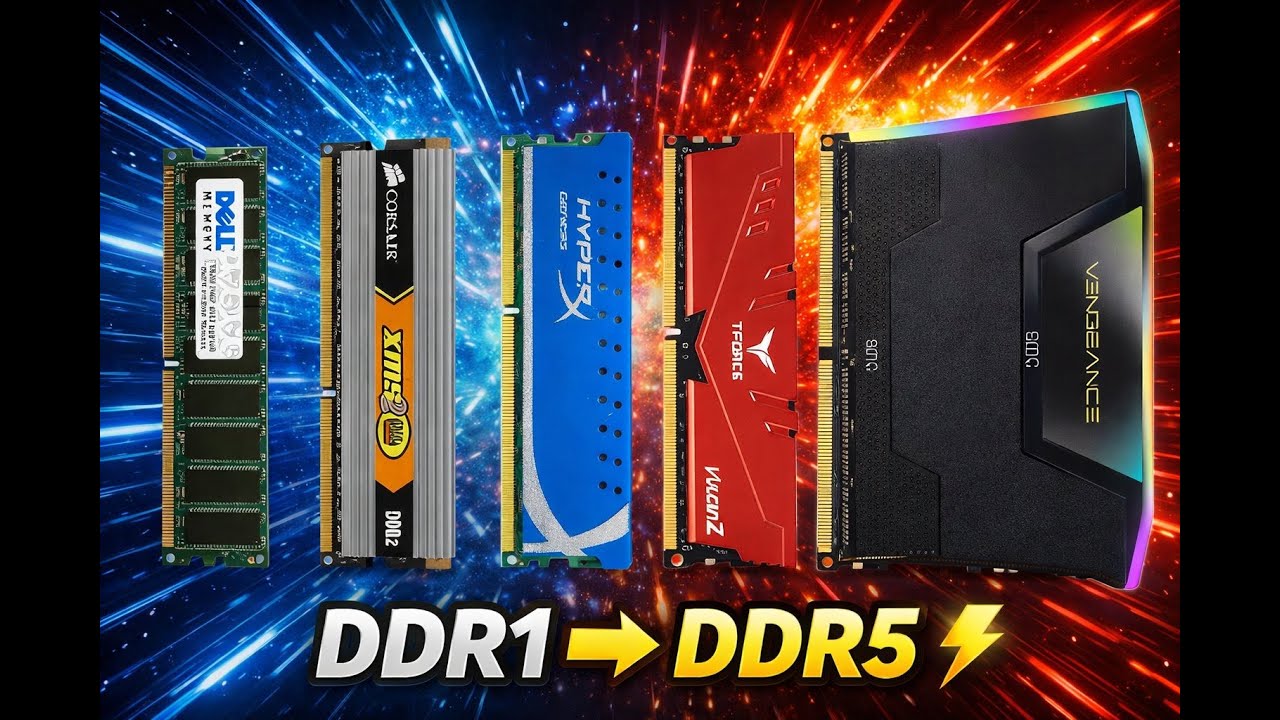 From DDR1 to DDR5 – Which RAM Is Fastest? | RAM Speed Comparison Explained