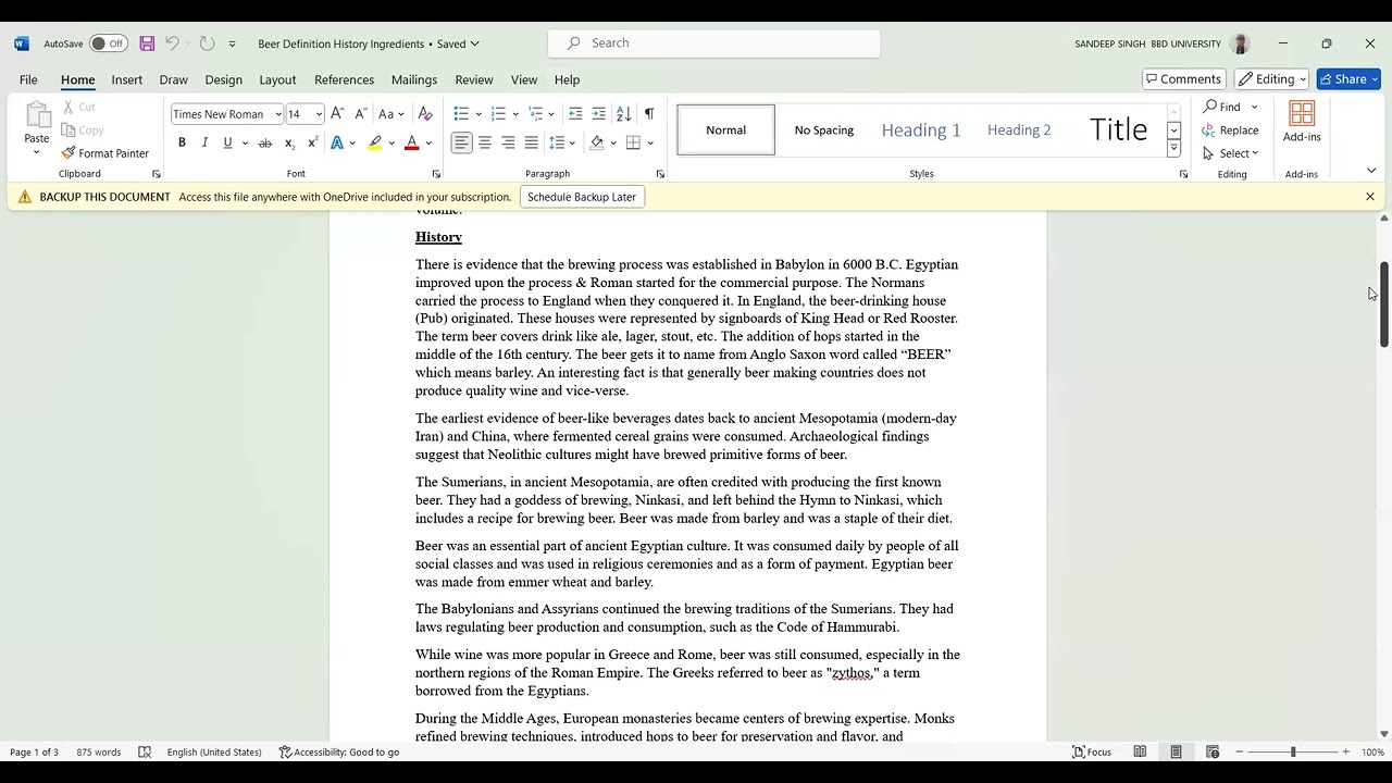 Definition & History of Beer