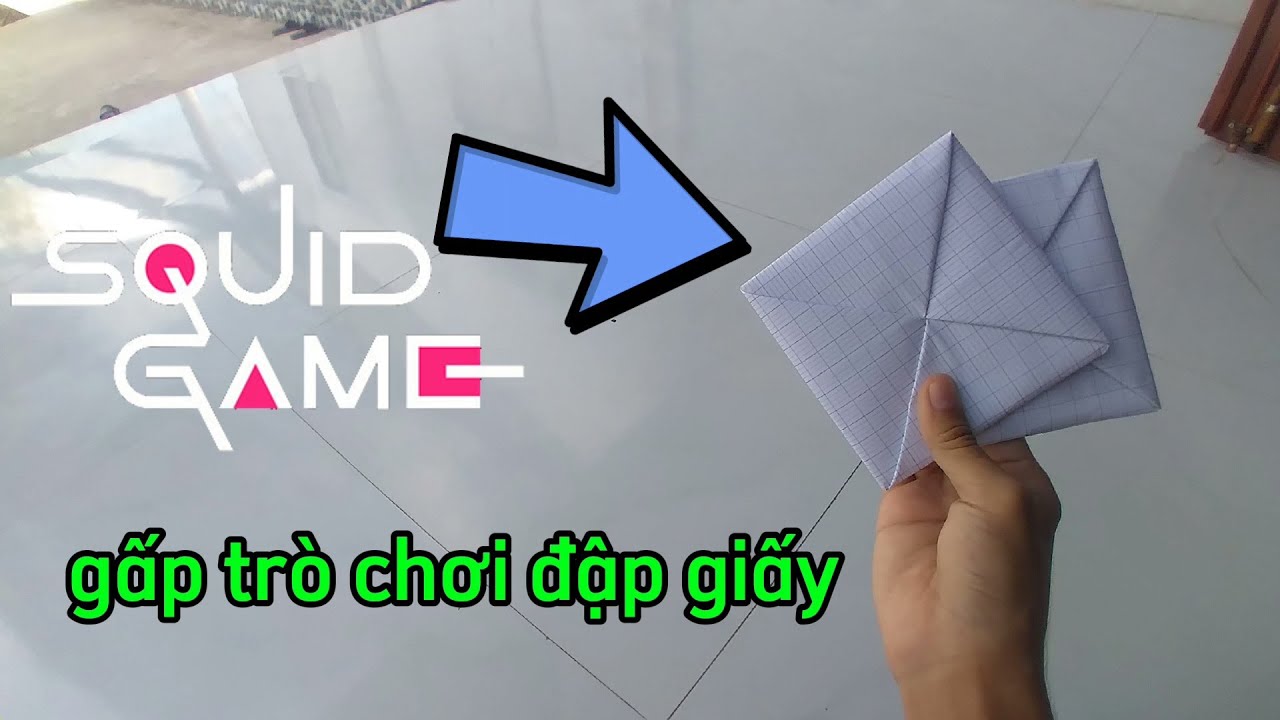 Cách gấp trò chơi đập giấy Ddakjl trong Squid Game bằng vở ô li
