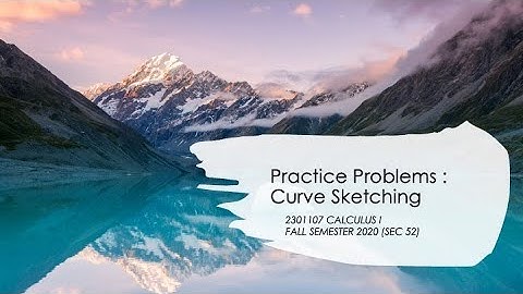 Calculus I (Practice Problems) : Curve sketching by derivatives