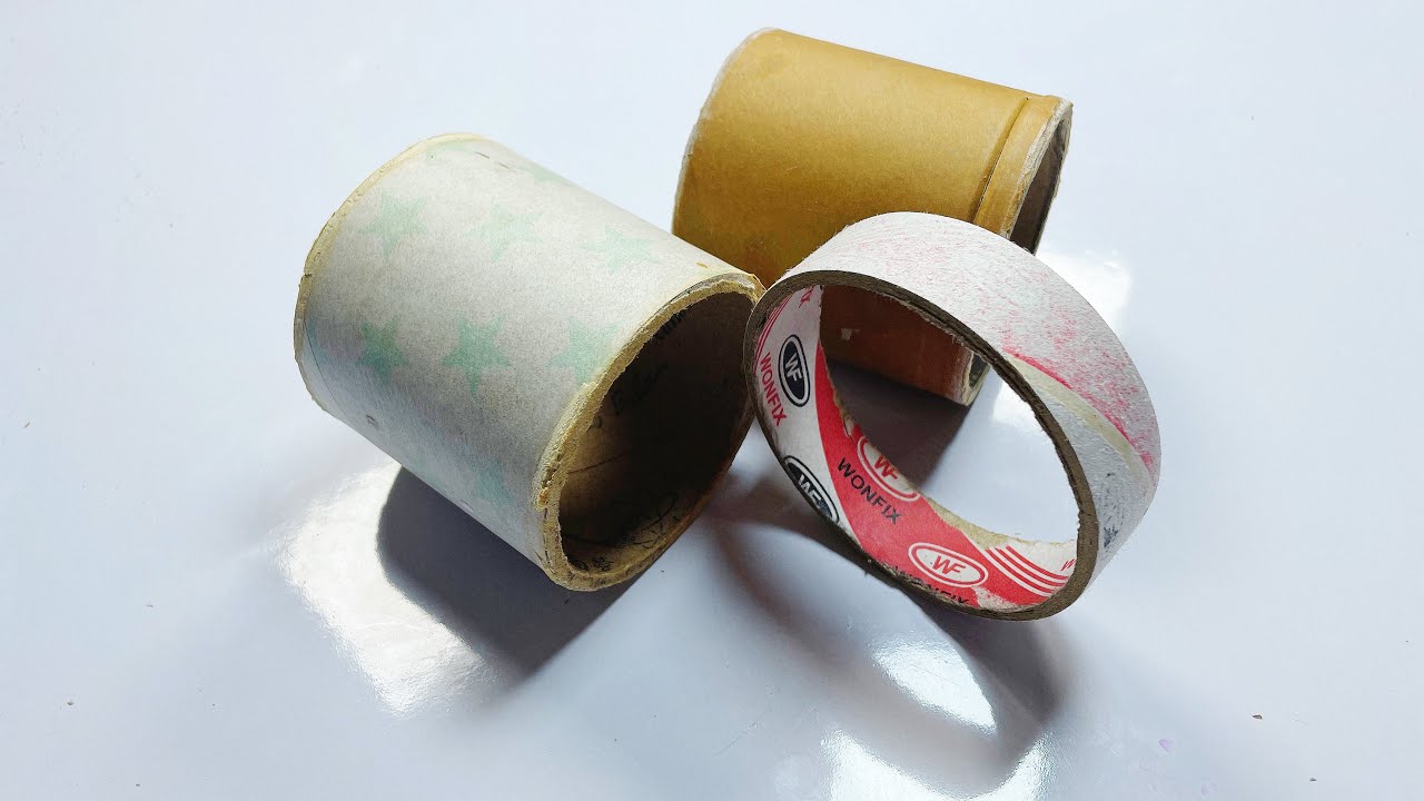 Fabulous idea to DIY￼ paper tubes into a small jewellery box| Paper craft| Duct tape, roll ￼