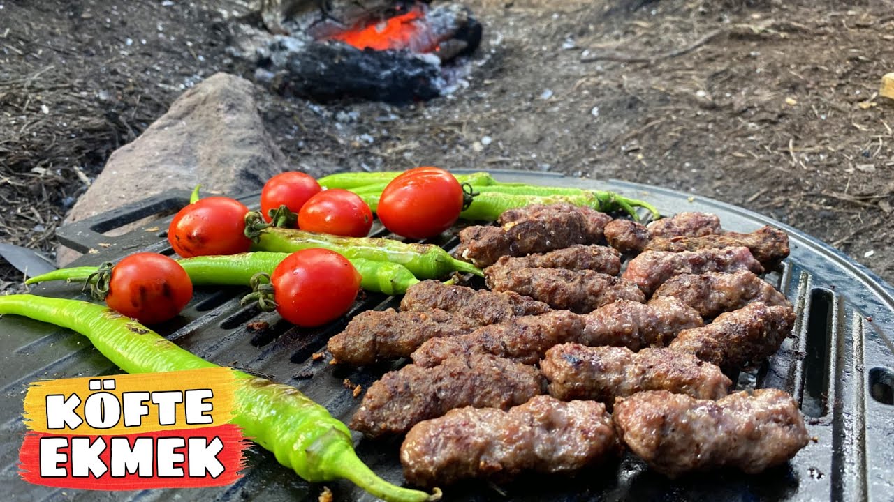 KAMPTA KÖFTE TARİFİ ⛺ EKMEK ARASI NASIL YAPILIR ????MEATBALLS RECIPE AT CAMP???? DOĞADA YEMEK YAPIMI ▶️
