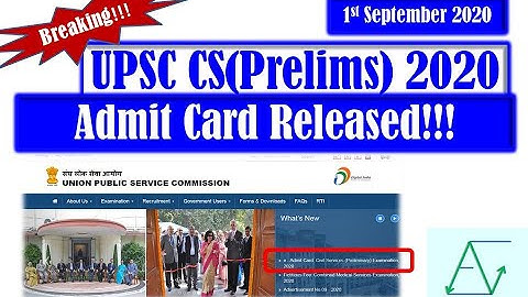 UPSC CS(Prelims) Admit Card Released!!! | ExamNation