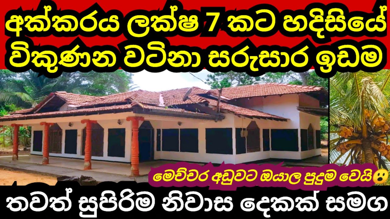අක්කරයක් ලක්ෂ 7 කට විකුණන සුපිරි ඉඩම | House for sale | Land for sale | Aduwata idam | idam sale