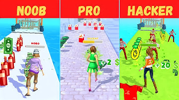 NOOB vs PRO vs HACKER in Run Rich 3D