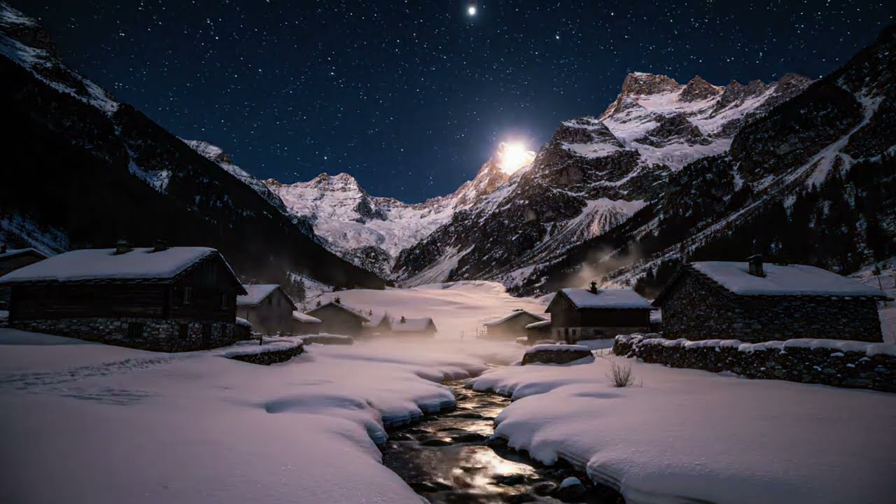 Beautiful Mountains Life in Siachen | Cold Wind & Stream Sounds