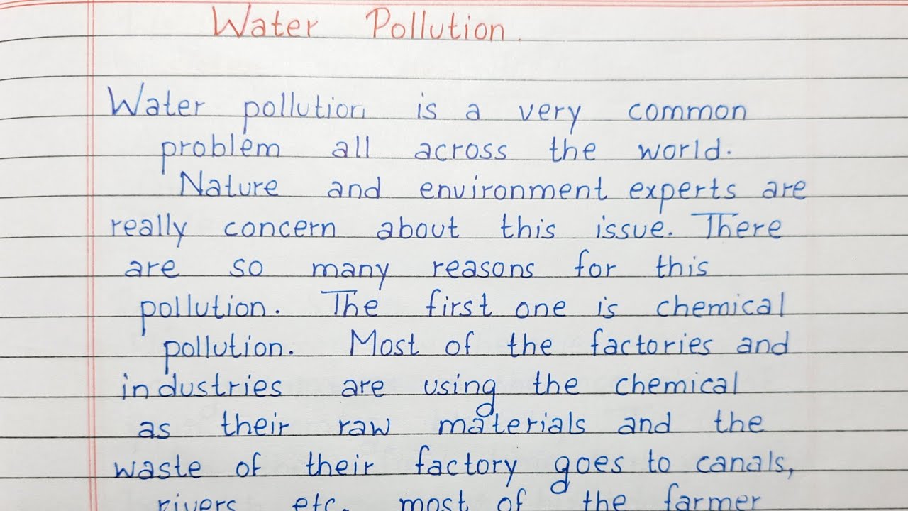 water pollution essay pdf