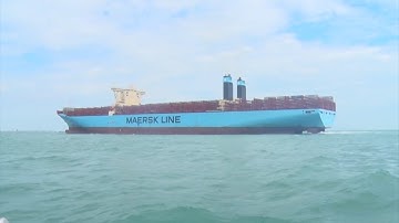 Siêu tàu 18.000 TEU lớn nhất thế giới cập cảng Quốc tế Cái Mép