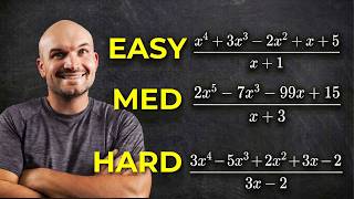 Learn Synthetic Division in 3 Difficulty Levels
