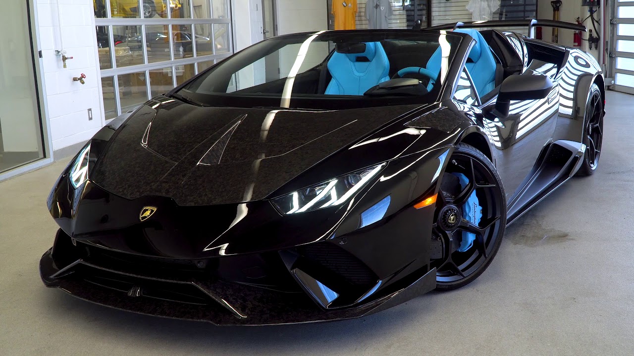 19 000 Custom Blue Interior And Custom Forged Carbon Exterior Package On A Performante Spyder