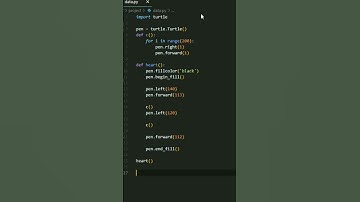Drawing heart in python with turtle 🐢
