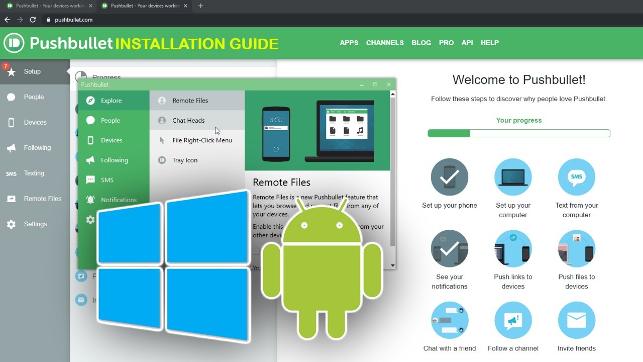 Pushbullet Installation Guide for Windows and Android