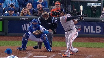 WS2014 Gm7: Morse opens scoring with a sacrifice fly