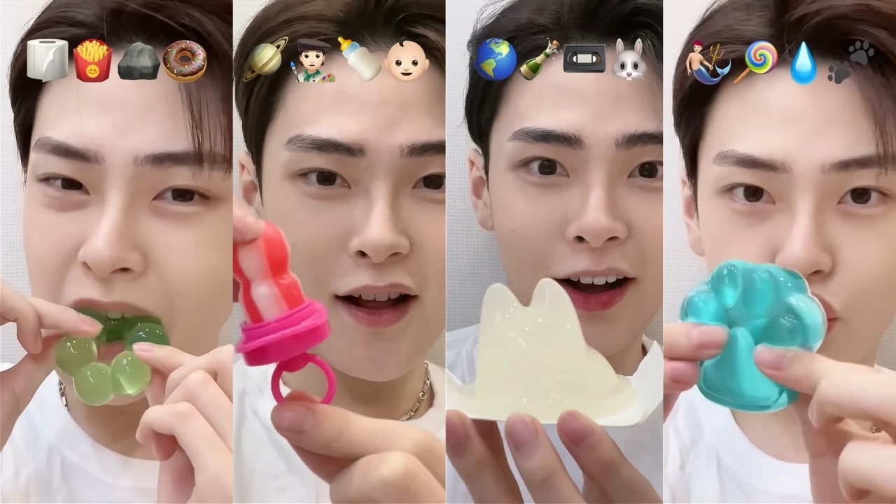 ASMR SATISFYING EMOJI FOOD MUKBANG 🌈 Most Relaxing Eating Sounds Compilation #10