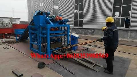Kazakhstan Almaty QTJ4 28 Automatic Concrete Cement Block Brick Making Machine Small Block Productio