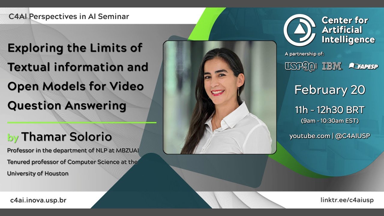 Perspectives in AI seminar of the C4AI - Thamar Solorio - YouTube