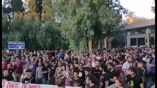 Athènes - Manifestation étudiante contre l&#39;entrée de la police dans les universités