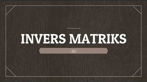 INVERS MATRIKS WITH #MICROSOFT EXCEL