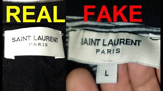 Real vs Fake Saint Laurent polo shirt. How to spot fake YSL 