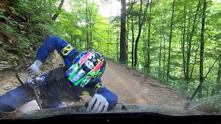 Hatfield & McCoy trails and a head on crash with motorcylce.