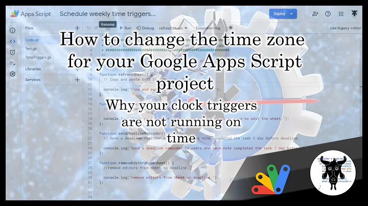 Change the time zone of your Google Apps Script Project: Why your triggers aren't running on time