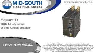 Square D QOB260, 60 Amps, 240 Volts, 2 Pole Circuit Breaker