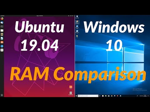 Ubuntu 19.04 vs Windows 10 RAM Comparison