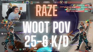 TH Wo0t POV Raze on Split 25-6 K/D (VALORANT Pro POV)
