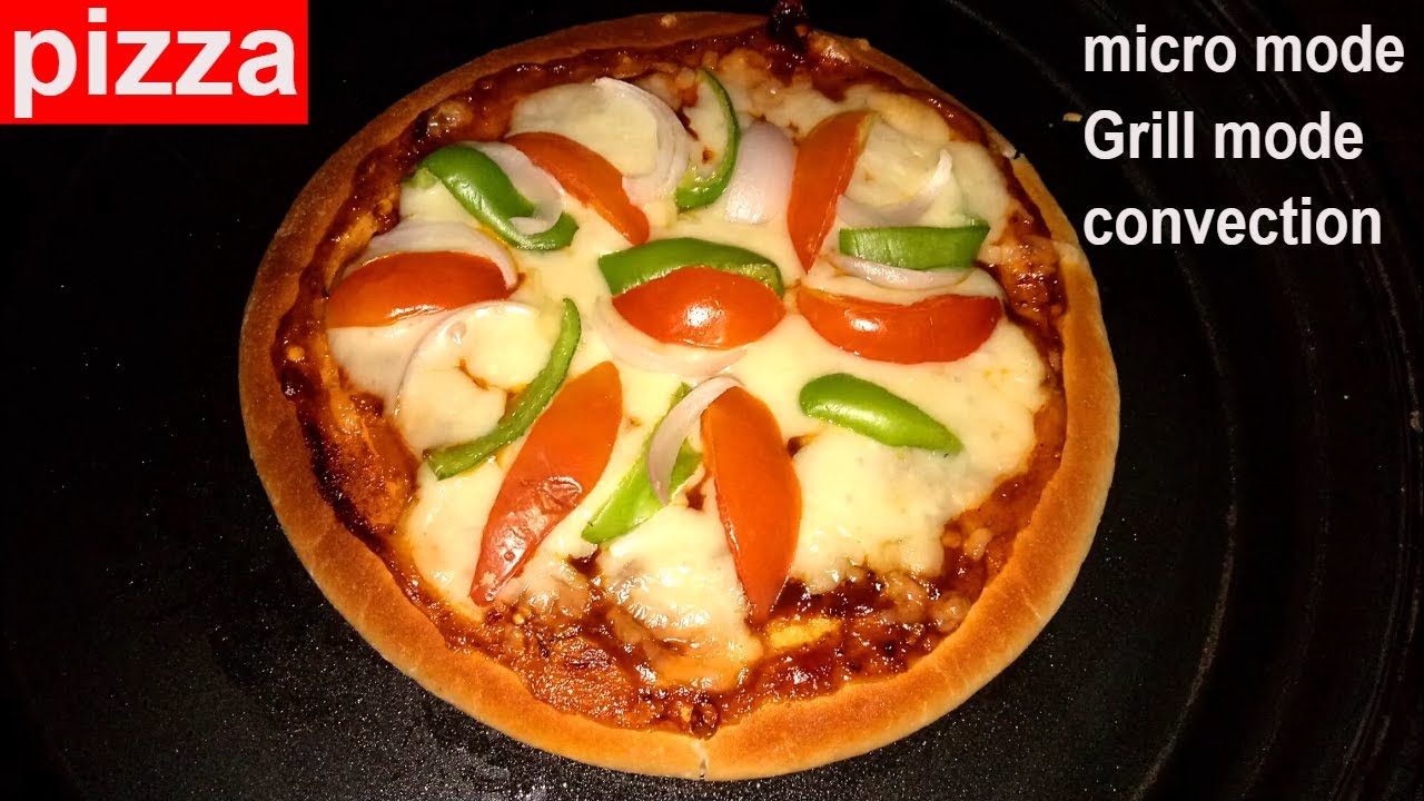 Pizza recipe microwave | pizza in micro mode,grill mode,convection mode | Readymade Base -