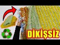 ESKİ ÇARŞAFLARLA DİKDÖRTGEN PASPAS YAPIMI! / Transforming Old Sheets into Rectangular Rugs / Recycle