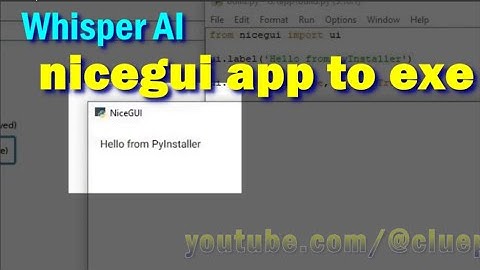 Test Packaging NiceGUI App To Windows Exe | Subtitles With Whisper AI