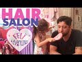 Daughter Does Dad's and  Brother's Hair Tutorial