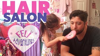 Daughter Does Dad's and  Brother's Hair Tutorial