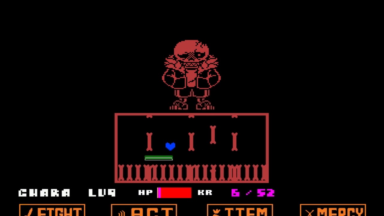 Undertale Fangame Mix(underfell sans fight,GlitchTale sans fight,Disbelief Hardmode papyrus fight) - YouTube