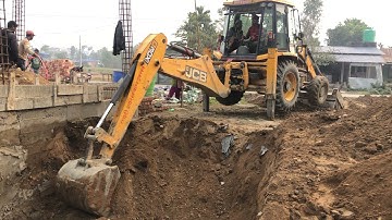 JCB Backhoe Loader Making Home Foundation - JCB Dozar Home Construction