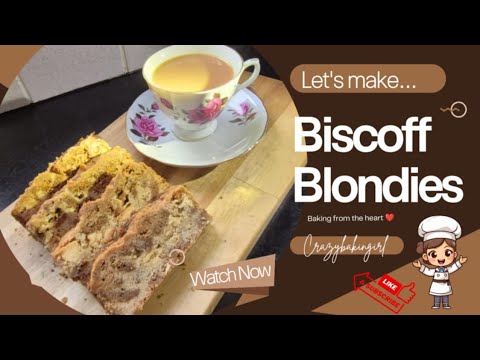 Biscoff Blondies#asmrfood#recipe#dessert#asmr