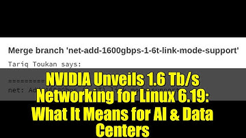 NVIDIA Unveils 1.6 Tb/s Networking for Linux 6.19: What It Means for AI & Data Centers