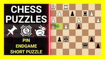 Chess Puzzles to Practice. Themes: Pin, Endgame, Short puzzle. Learn Chess