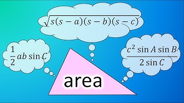 The Why Behind for the Area of a Triangle (other formulas)