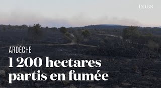 L'incendie en Ardèche est fixé, 1 200 hectares détruits