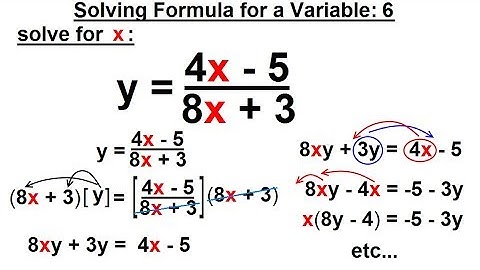 Algebra - Ch. 3: Formula, Inequalities, Absolute Value (6 of 38) Solving Formula for a Variable: 6