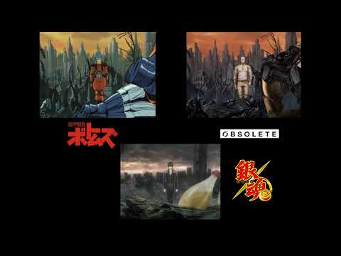 op 炎のさだめ  Honoo no Sadame 3 version  votoms x obsolete and gintama?