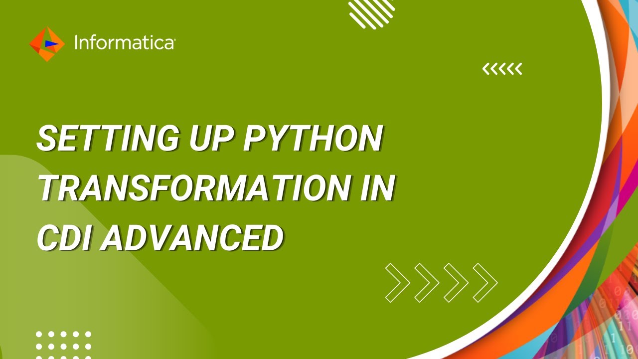 How to Set Up Python Transformation in CDI Advanced - YouTube