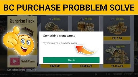 🔥Pubg Lite Try Making Your Purchase Again Problem Solve😱 || Pubg Lite Bc Purchase