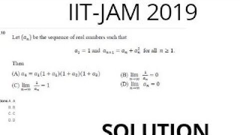 IIT-JAM 2019 SOLUTION OF QUESTION