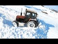 Испытываем самодельный отвал для МТЗ 82. ДТ 75 против мокрого снега! Homemade pusher for a tractor.