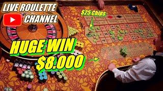 🔴 LIVE ROULETTE |🚨 HUGE WIN 💲8.000 In Las Vegas Casino 🎰 $25 Chips Inside Session ✅ 2024-04-13