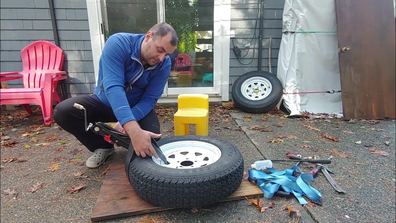 How to change a tire with basic tools break tire bead, remove\install